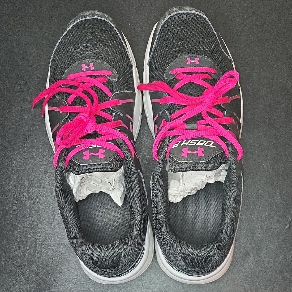 Under Armour Black Sneakers with Pink Highlights - Picture 7 of 8
